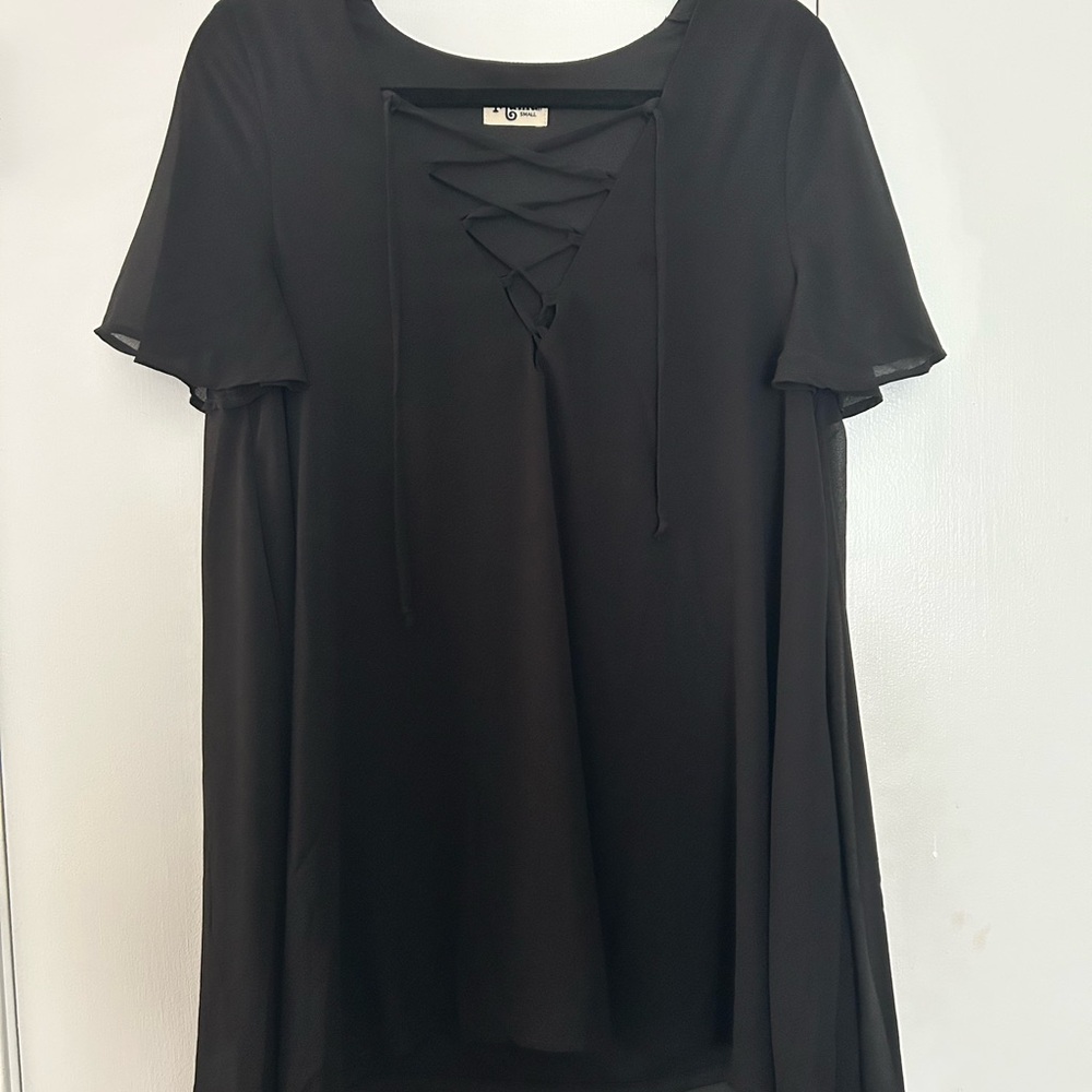 Black Lace-Up dress
